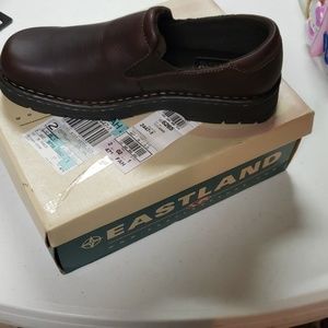 Brown leather  loafer shoe